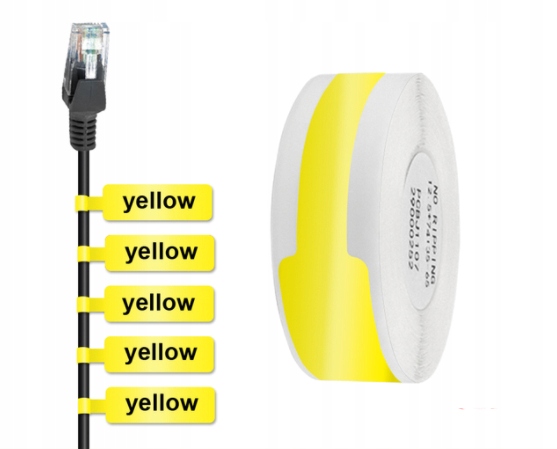 

Etykiety Termiczne Do Kabli 12,5*109mm 65SZT Żółte