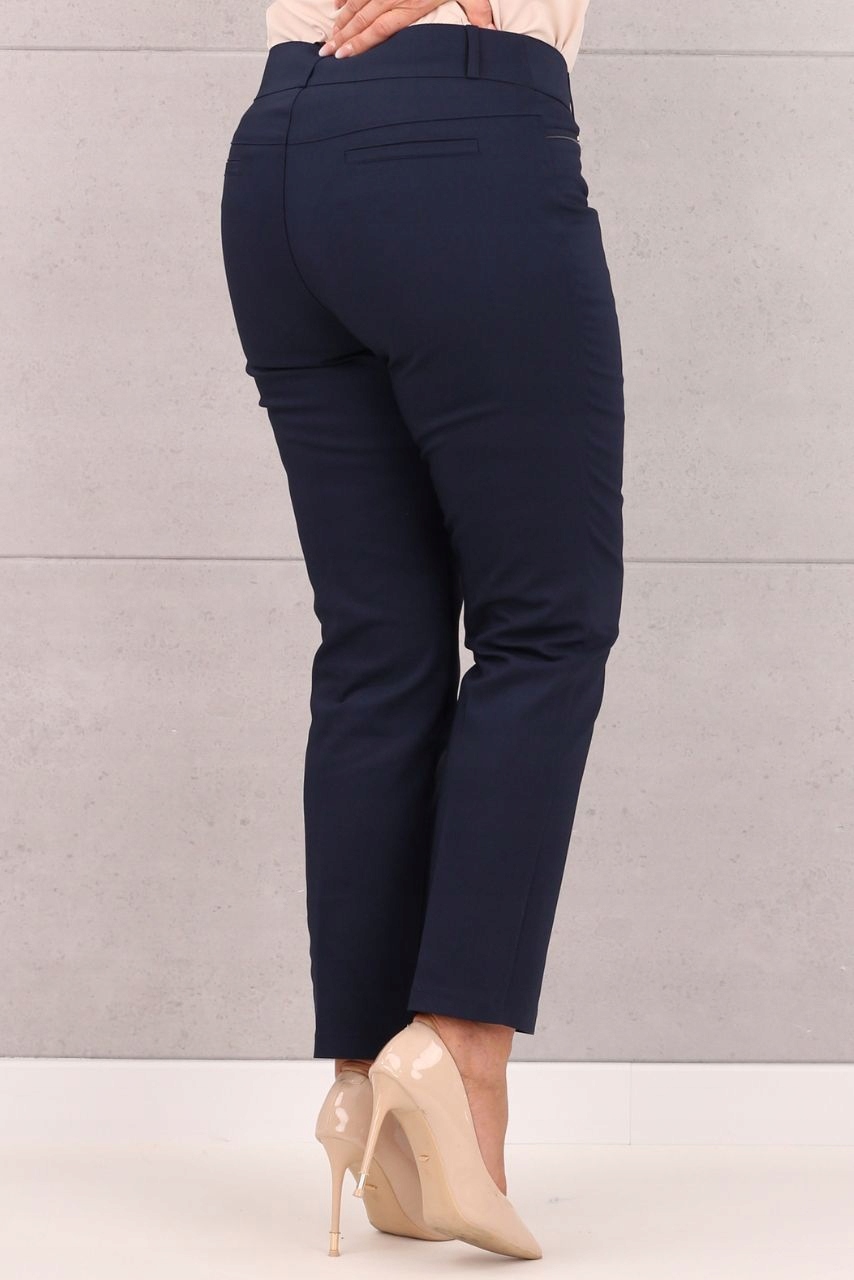 SPODNIE BIZNESOWE DAMSKIE CYGARETKI NA KANT WIZYTOWE POLSKI PRODUCENT Linia plus size (duże rozmiary)