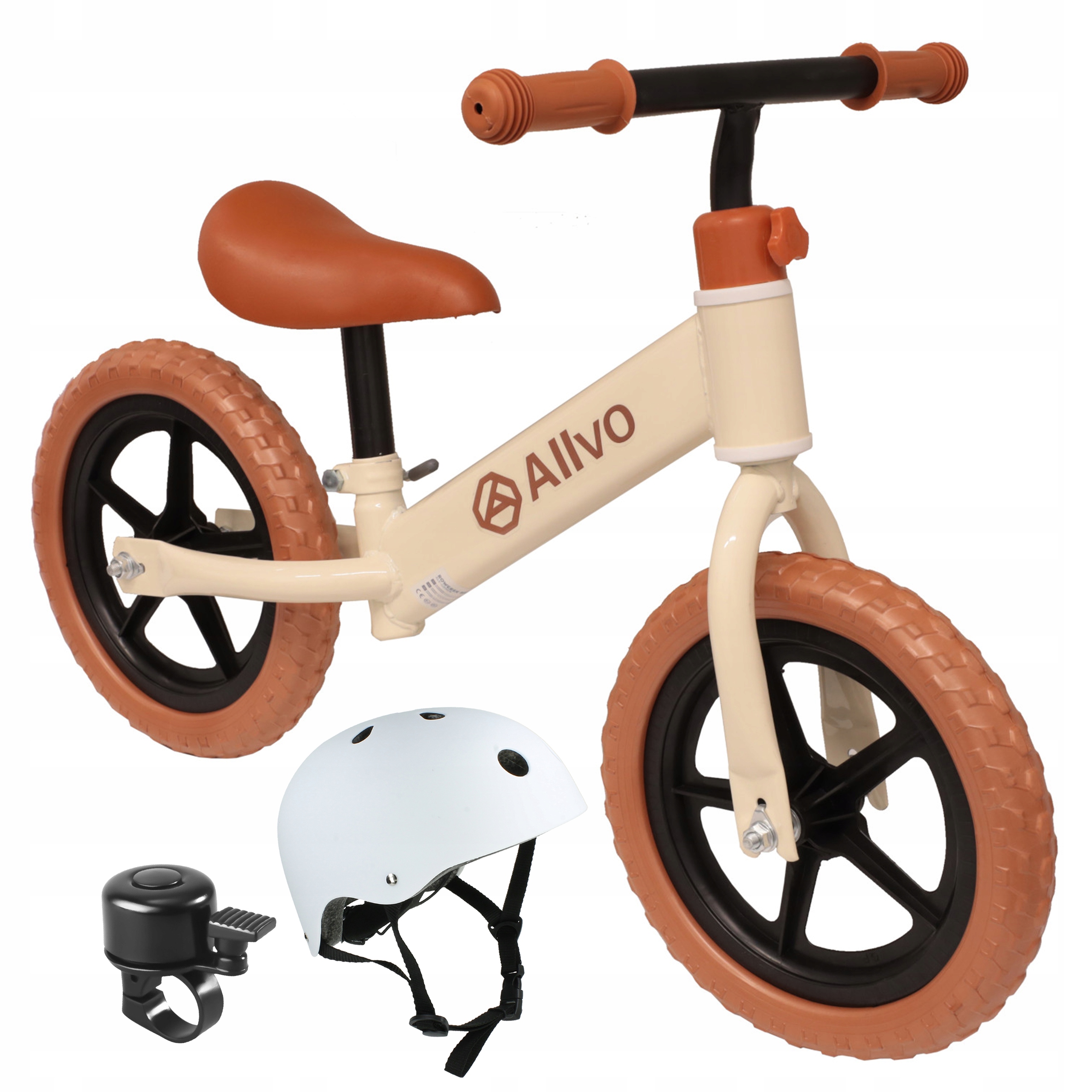 Rowerek Biegowy Dziecięcy Rower dla dzieci lekki koła 12'' Kask Dzwonek