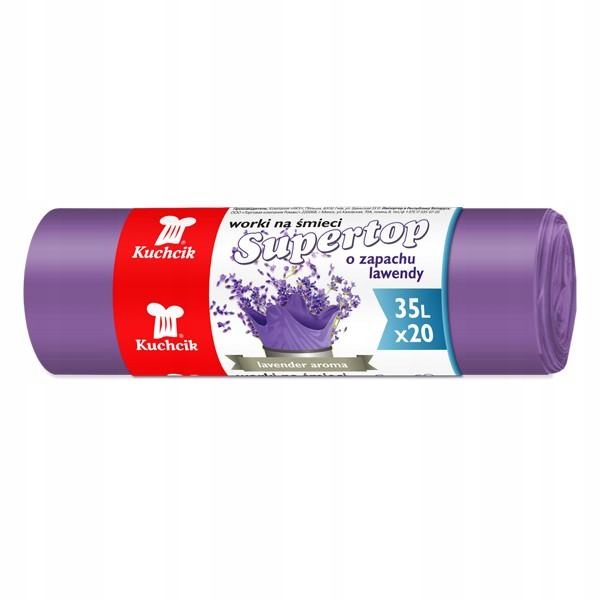 

Worki na śmieci/35L/20szt/o zap. lawendy wiązane