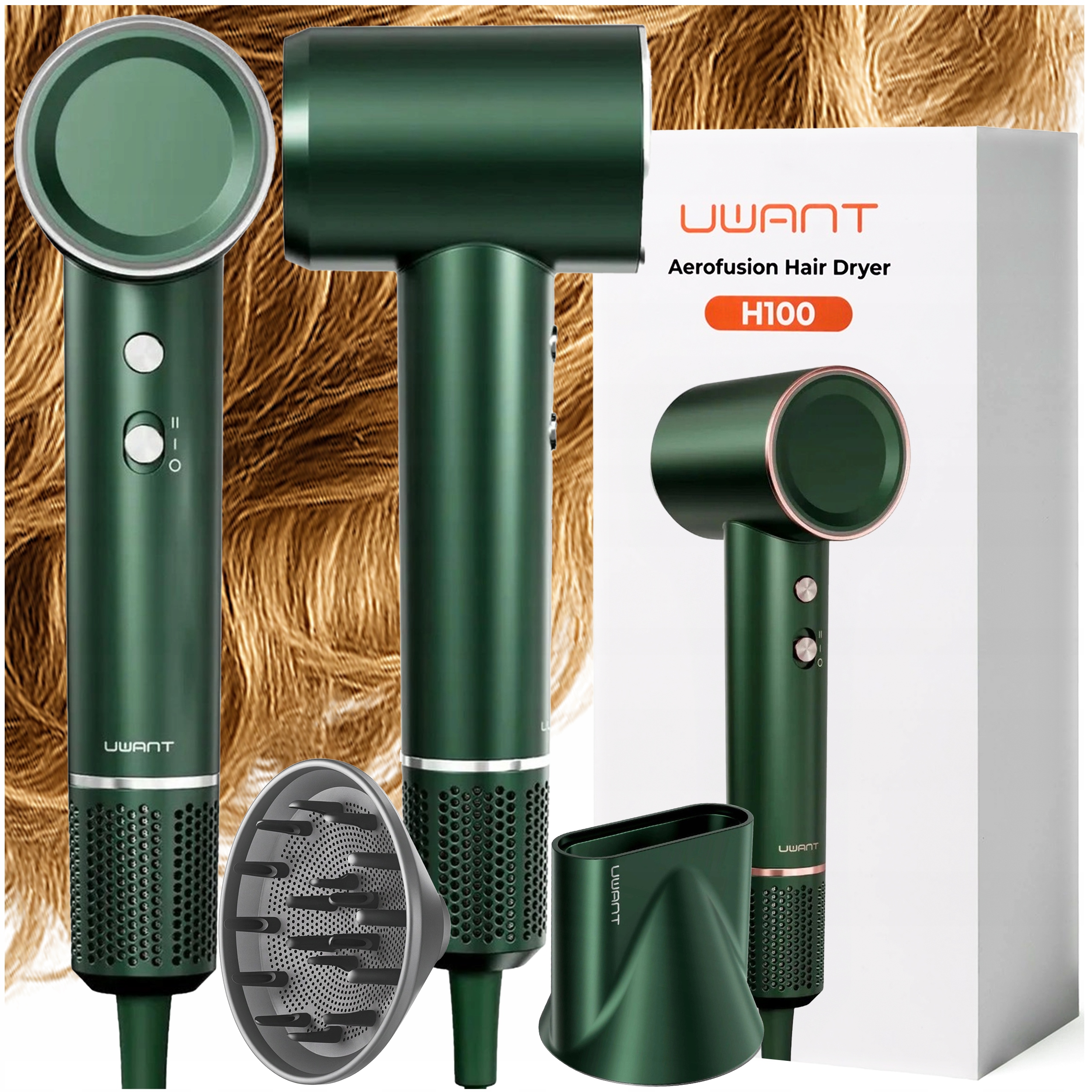 Uwant Suszarka Do Włosów Dyfuzor Cicha Jonizacja Redukcja Hałasu Jonizująca