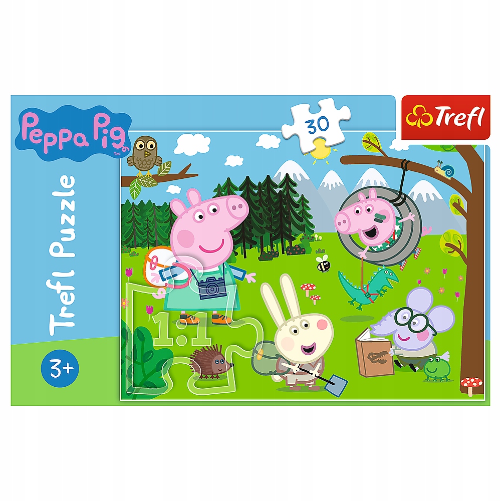 PUZZLE ŚWINKA PEPPA PEPA LEŚNA WYPRAWA 30 EL TREFL Liczba elementów 30
