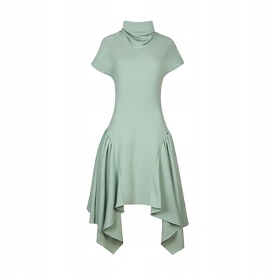 Dámské šaty Elleme Double Draped Dress In Sage vel. 40