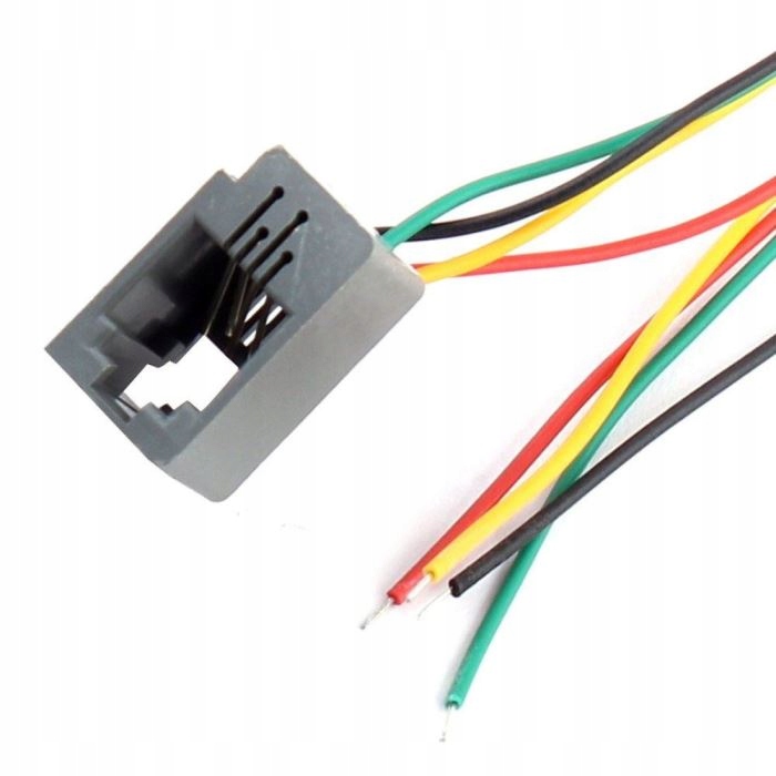 Gniazdo RJ10 4P4C panelowe z gniazdami przewodowymi 120mm