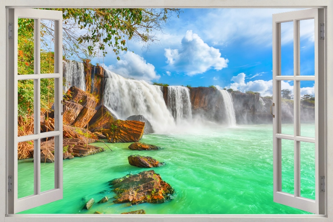 

Fototapeta Okno Krajobraz wodospady wodospad