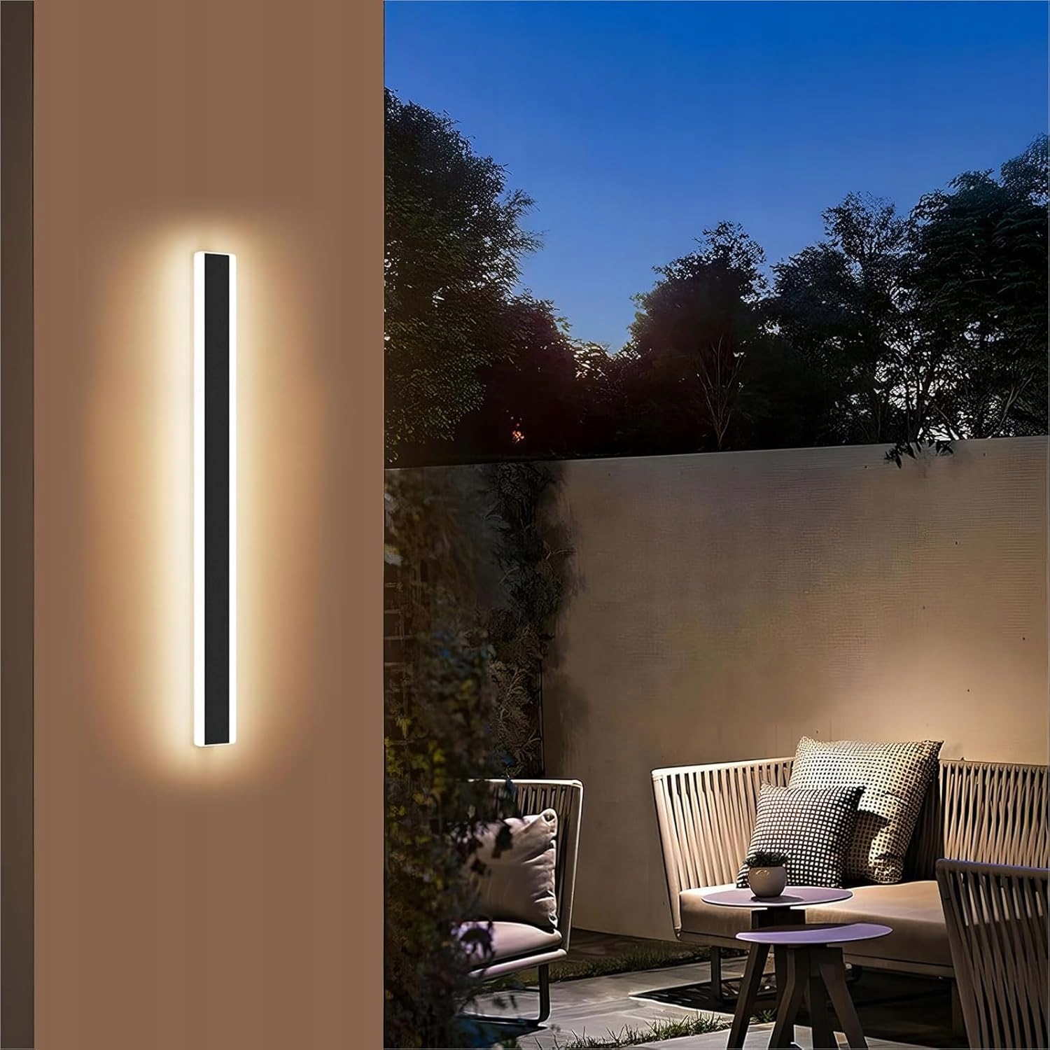 Led nástěnná lampa Módní Fasádní Venkovní Dlouhá 80 cm Bílá teplá 24 W