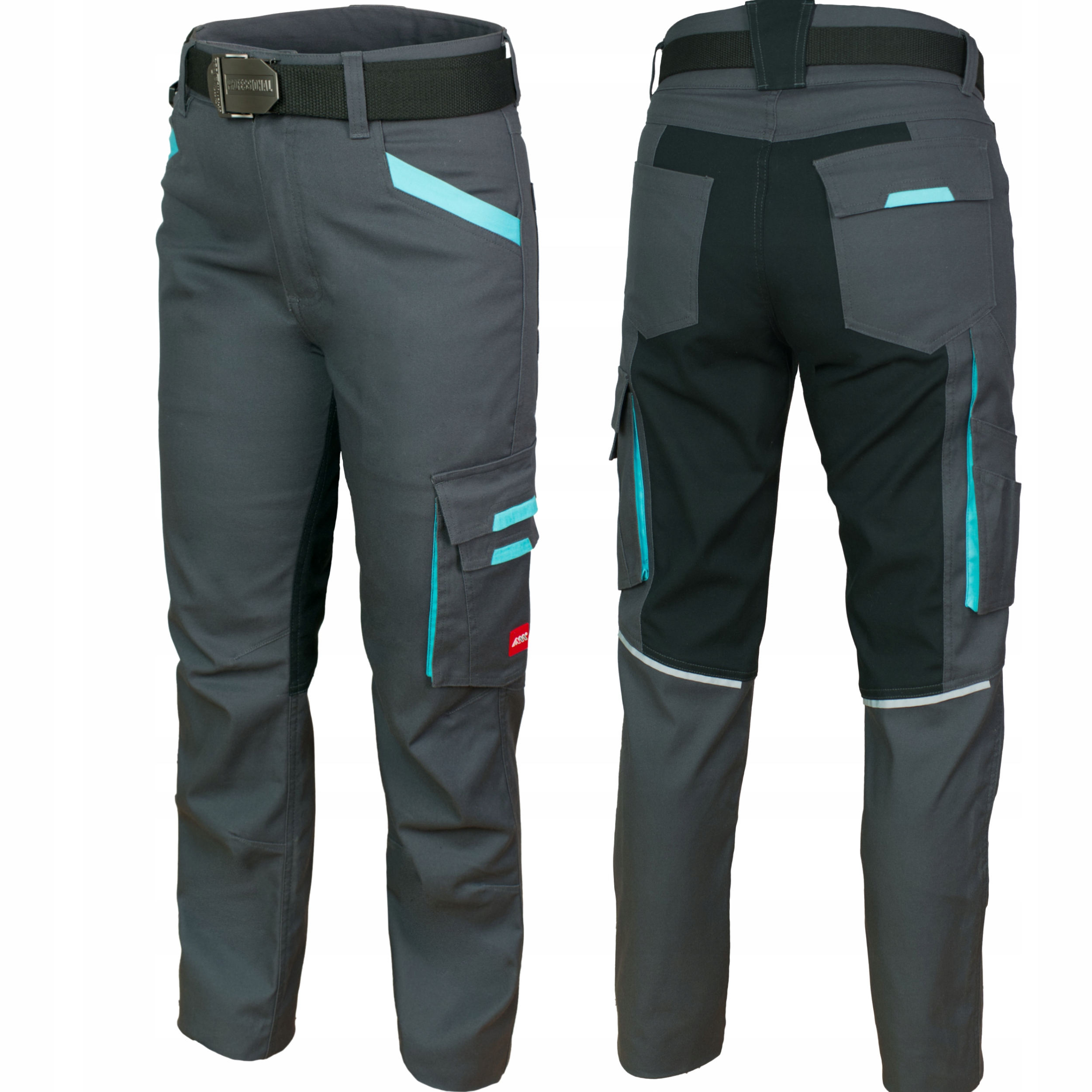 Art.mas Spodnie robocze do pasa damskie Classic Stretch Grey roz. 36