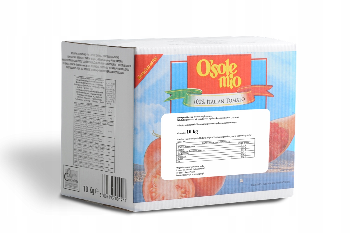 Levně Rajčatová polpa 2x5 kg O'Sole Mio