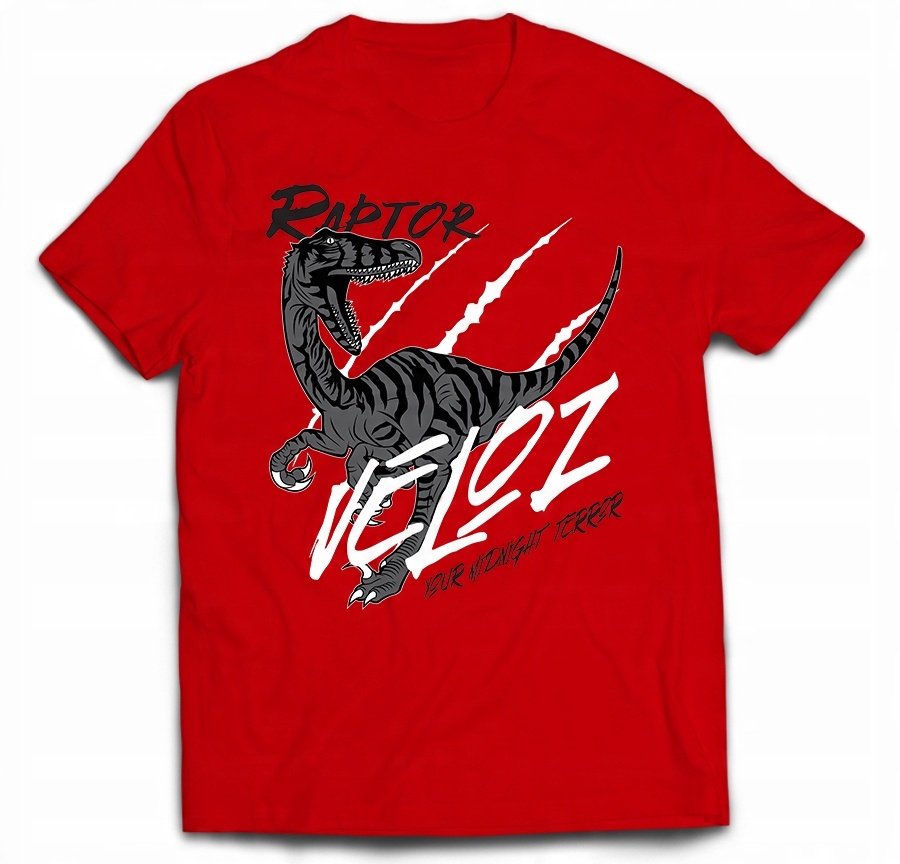 

Tshirt raptor jurassic park koszulka dinozaur L