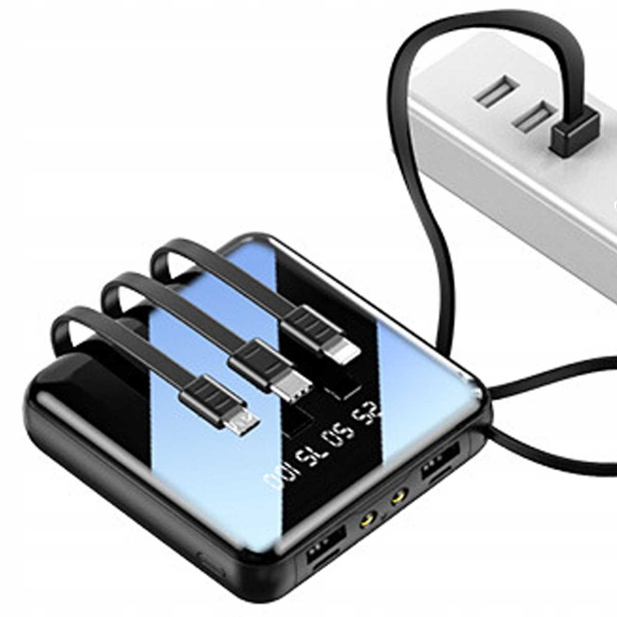 OUTLET POWERBANK ŁADOWARKA 20000 mAh 2A USB KABLE Materiał obudowy tworzywo sztuczne