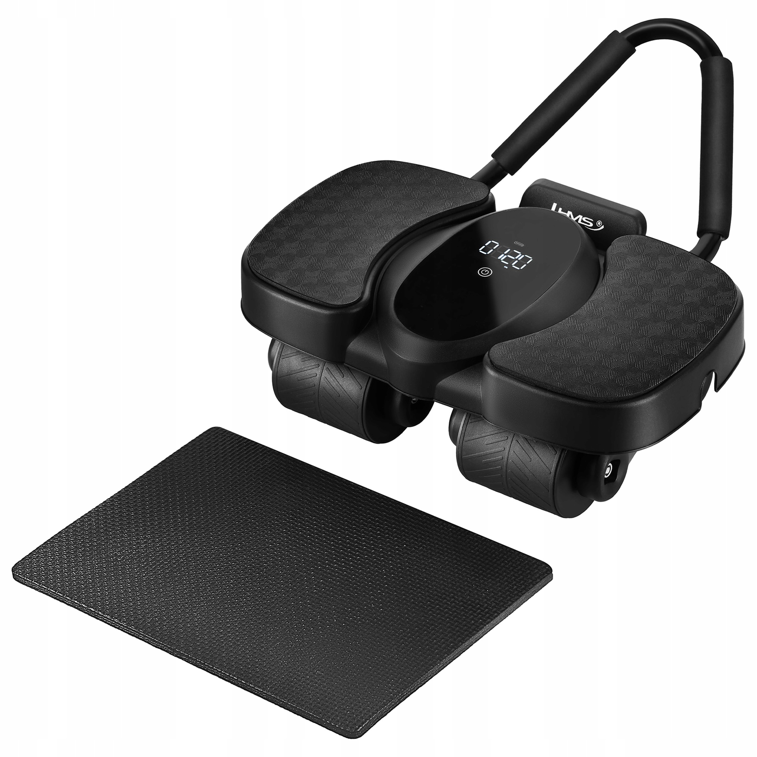 Roller pro cvičení břicha Hms KA40 automatický návrat LCD 4 kola