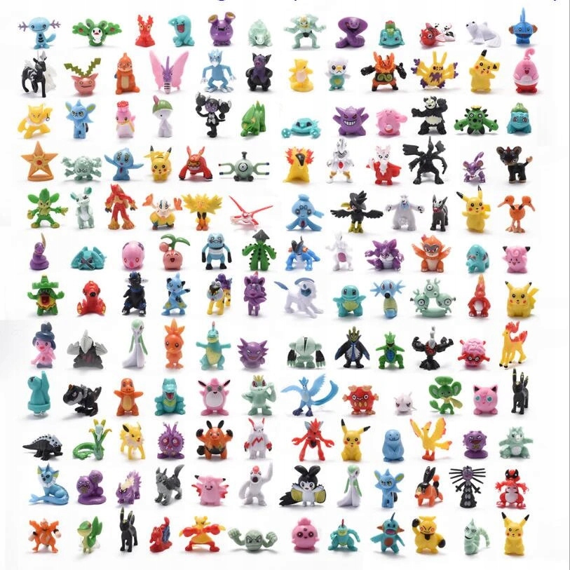 

Duży Zestaw 144 Figurek Pokemon Pikachu Figurki