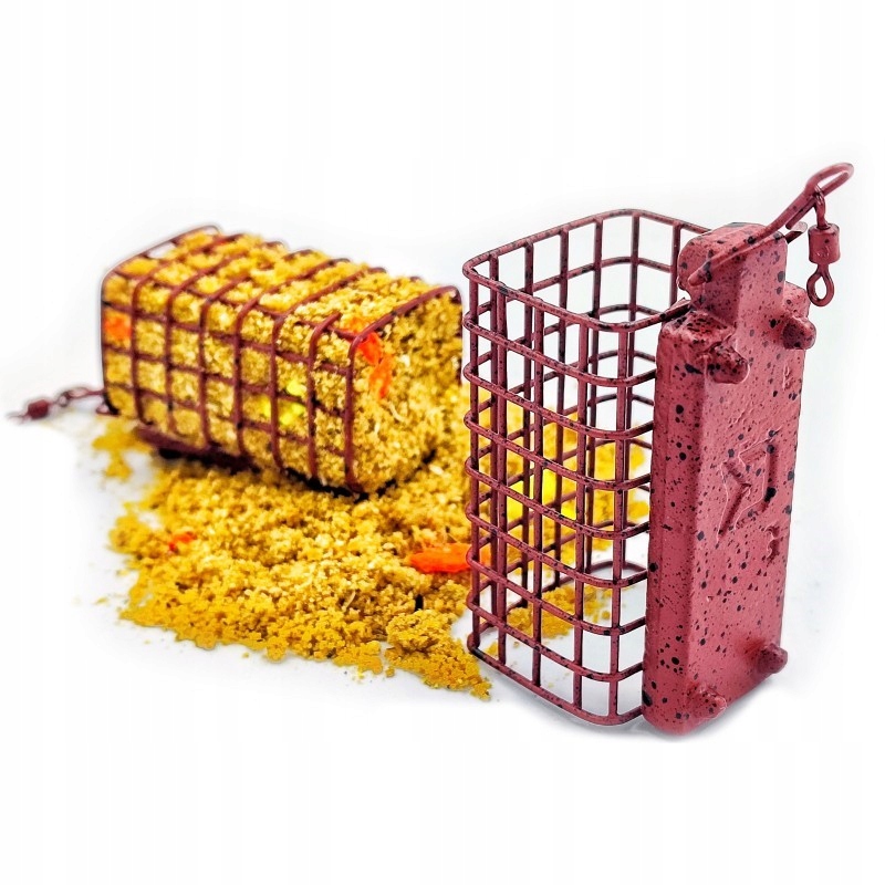 Koszyk Zanętowy Delphin Magma Square L 80g Na Feeder Grunt Z Mini Kolcami