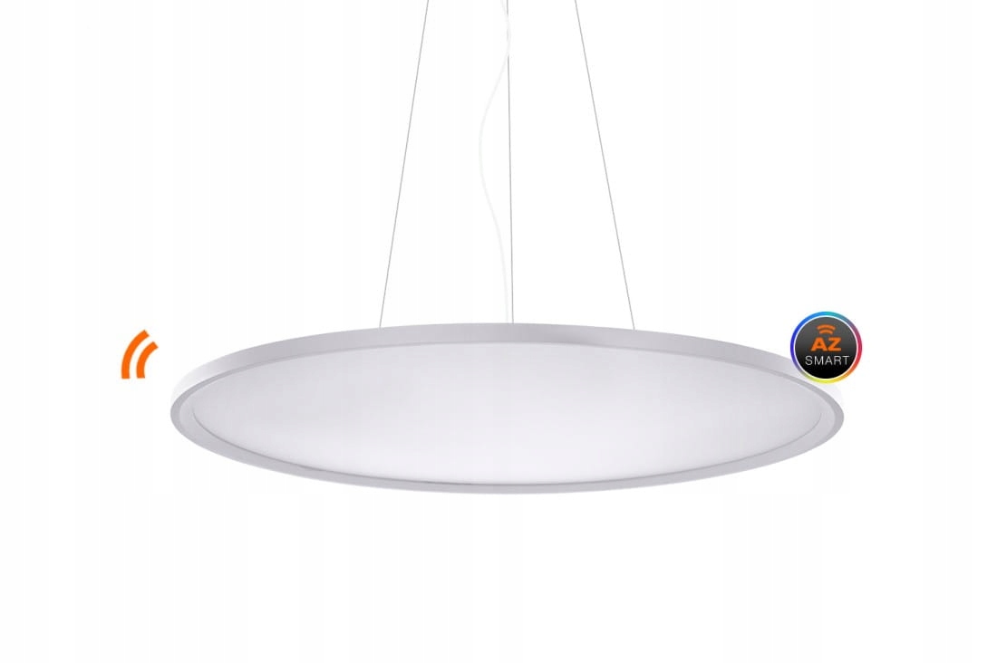 AZzardo Lampa wisząca biała z okrągłym kloszem Led 82W aplikacja smart