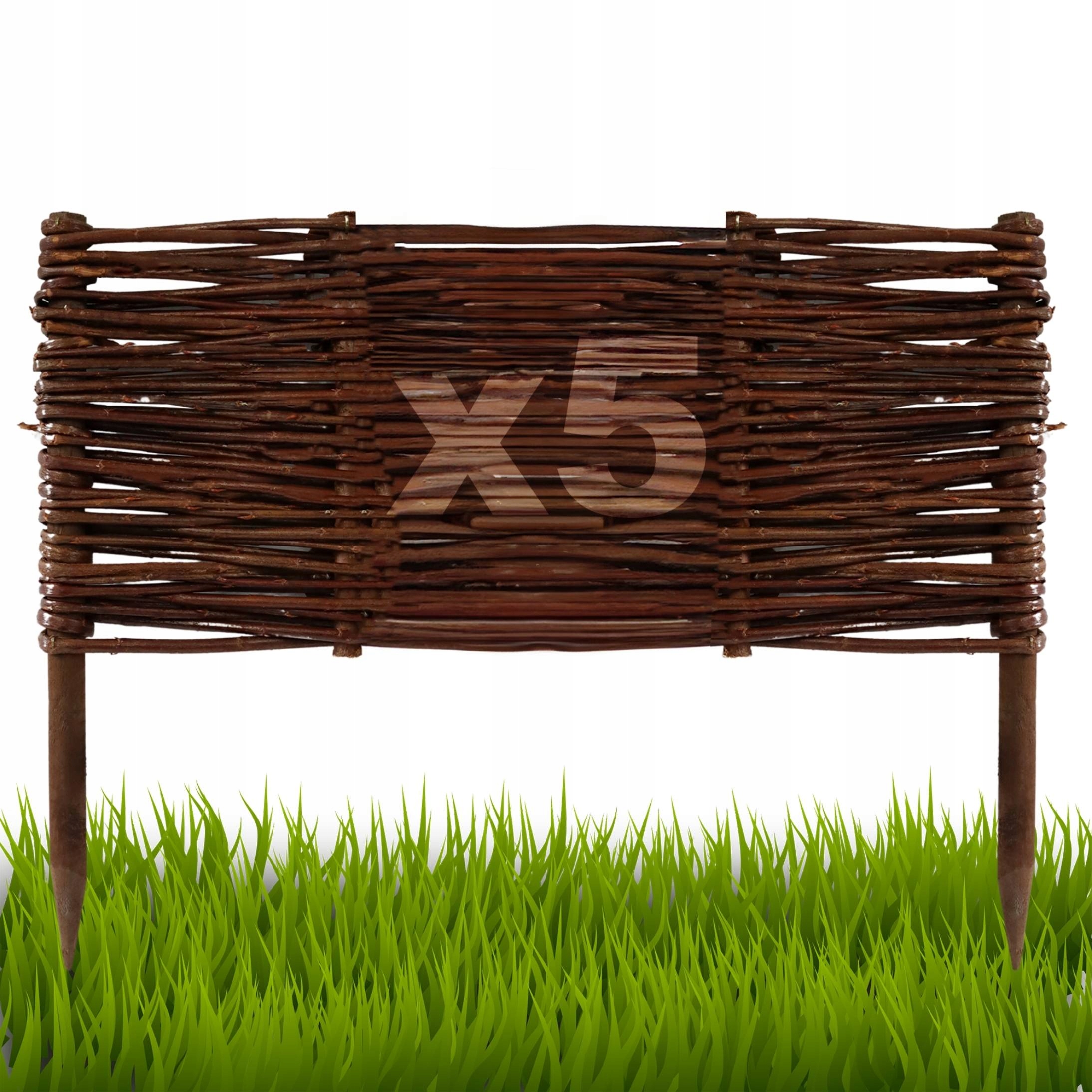 Floranica Plot proutěný 5 ks výška 30 cm x 50 cm oplocení, palisáda