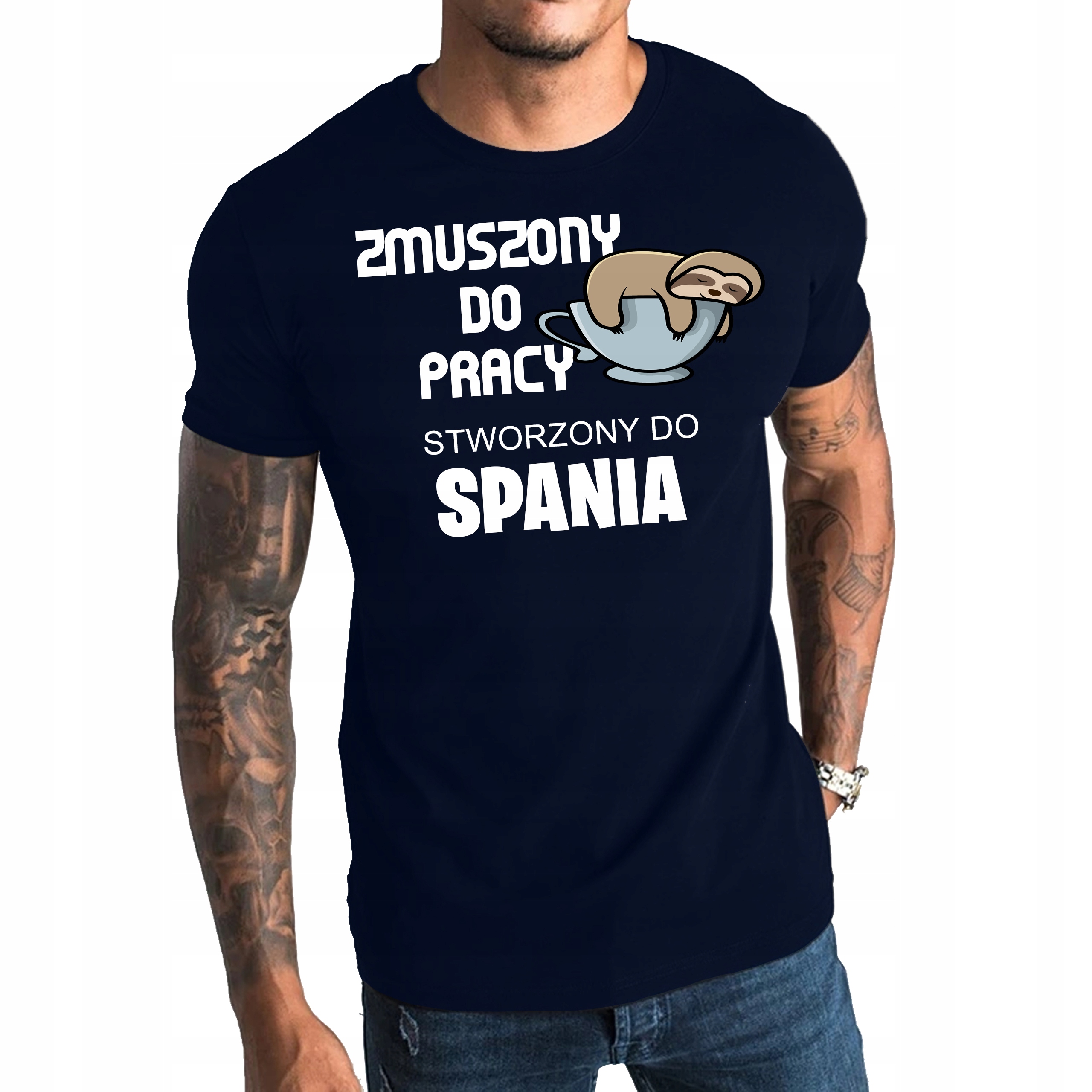

Koszulka Stworzony Do Spania Zmuszony Do Pracy XL