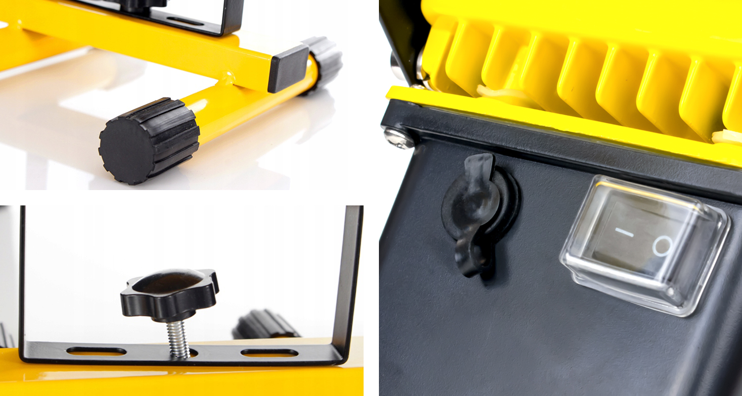 NAŚWIETLACZ AKUMULATOROWY LED HALOGEN BUDOWLANY SIECIOWO-AKUMULATOROWY IP65 Źródło światła LED