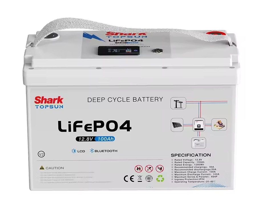 LiFePo4 batéria Shark s LCD displejom a Bluetooth