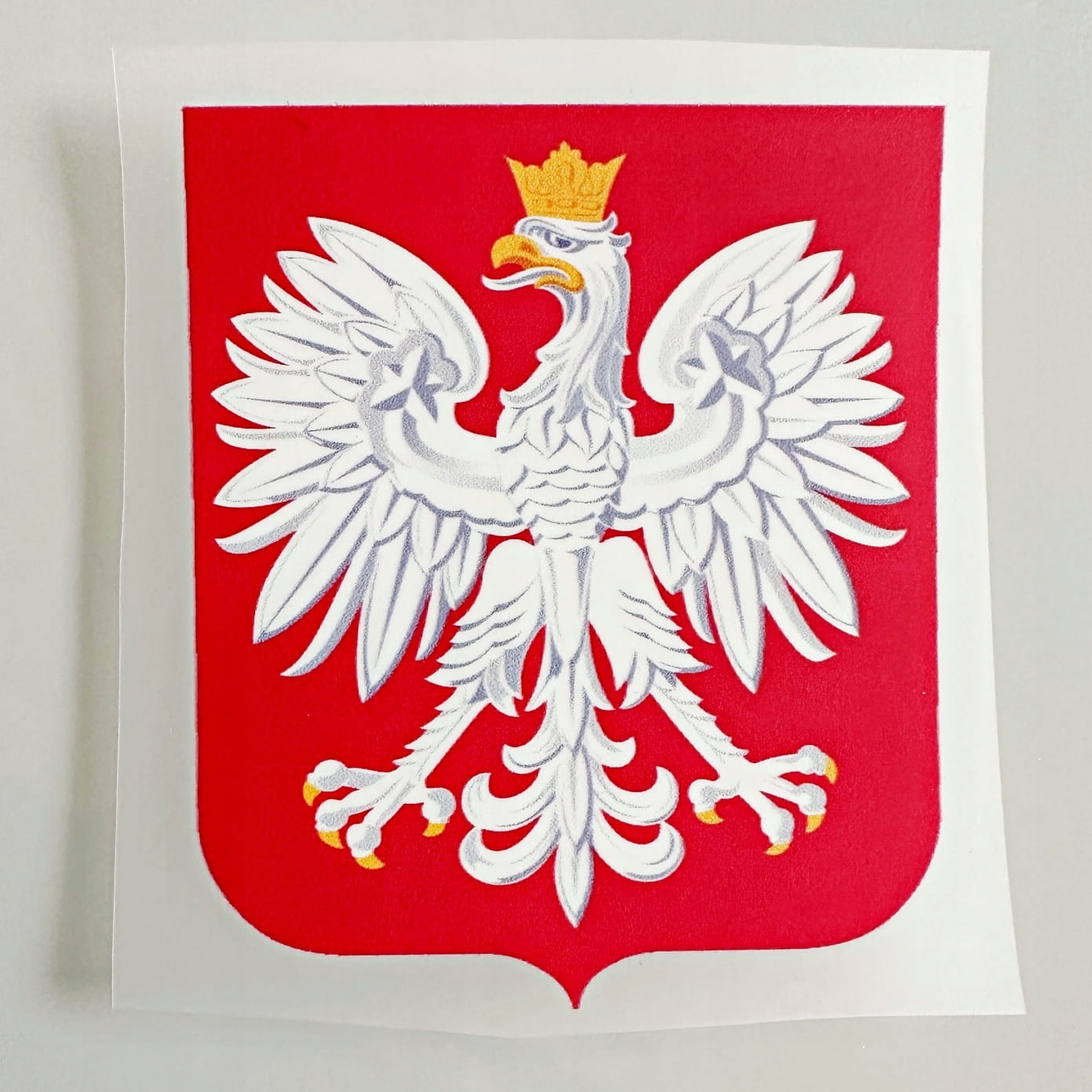 Nadruk patriotyczny , naprasowanka na ubranie - Godło Polski 7 x 6,5 cm