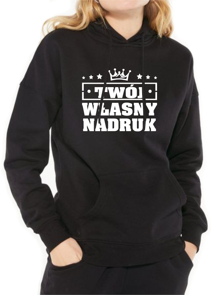 

Bluza Z Kapturem Z Własnym Nadrukiem Napisem Logo