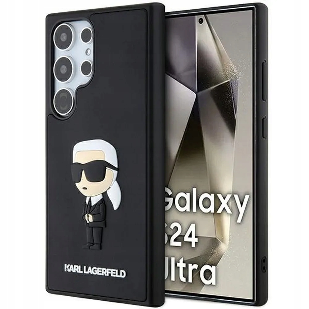 Karl Lagerfeld pouzdro pro Samsung S24 Ultra KLHCS24L3DRKINK (3D Rubber Ikon)