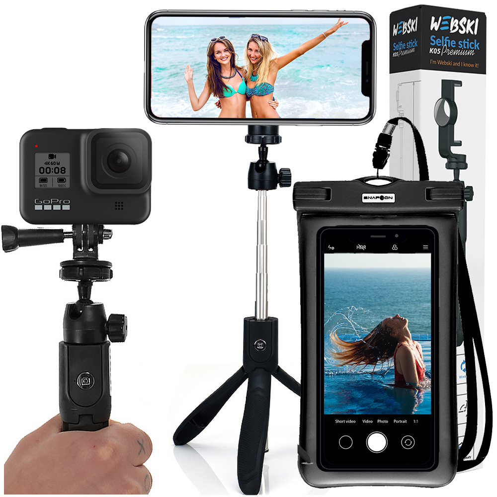 Kijek Selfie Stick Ze Statywem Do Kamer Telefonów Etui Wodoodporne Case