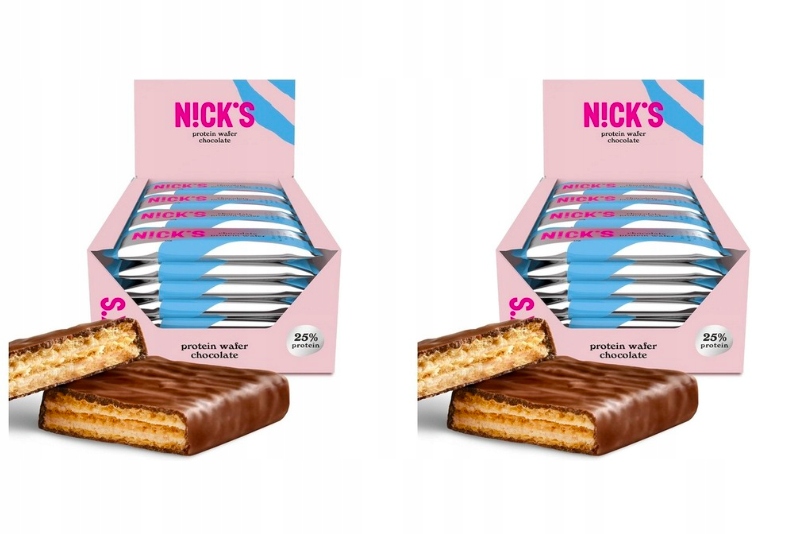 Levně Oplatek Nick's Protein Wafer Chocolate Sada 40 g x 24 kusů