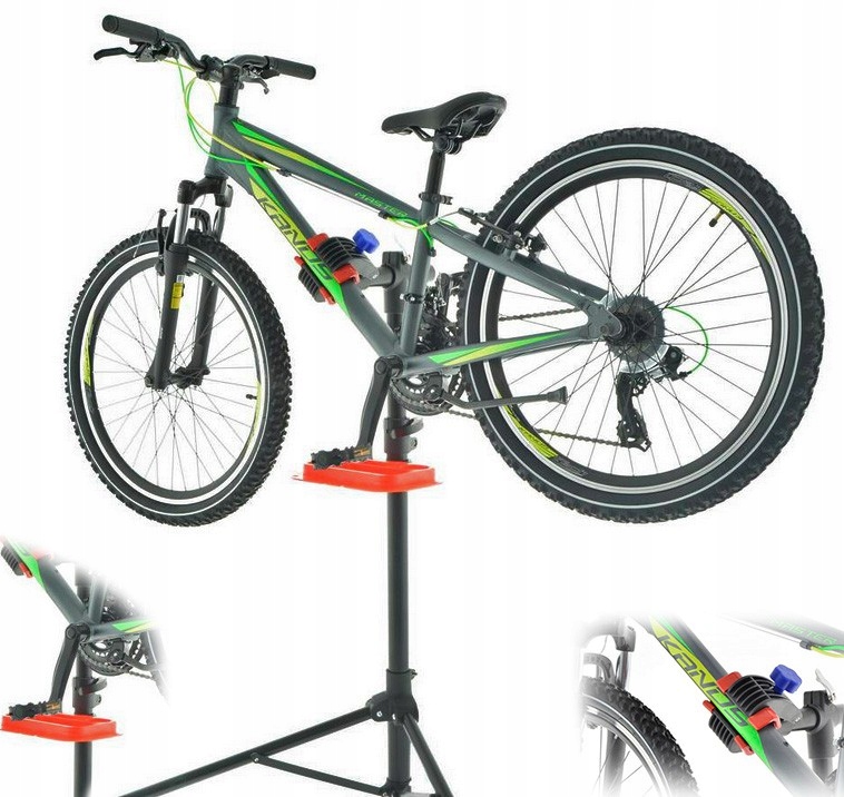 Stojak Serwisowy Do Roweru Warsztatowy Z Półką Na Klucze Czarny