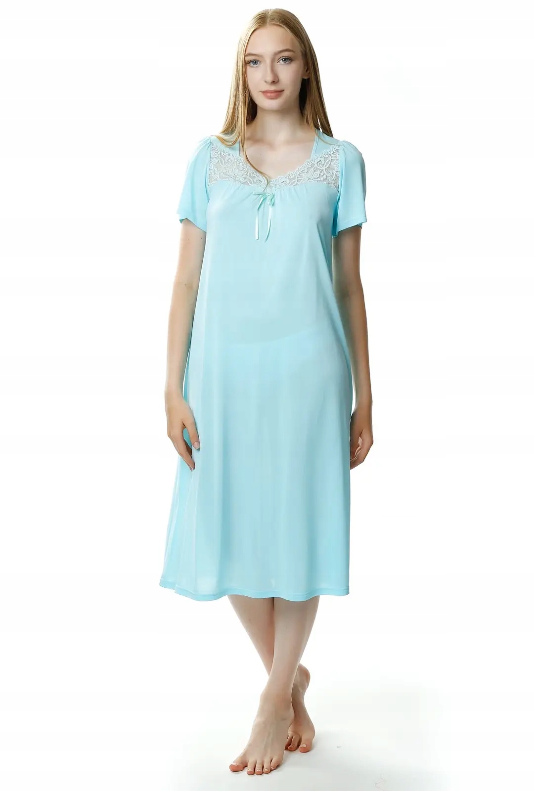 Kobieca koszula nocna Berenika turkusowy 48 Marka MEWA lingerie