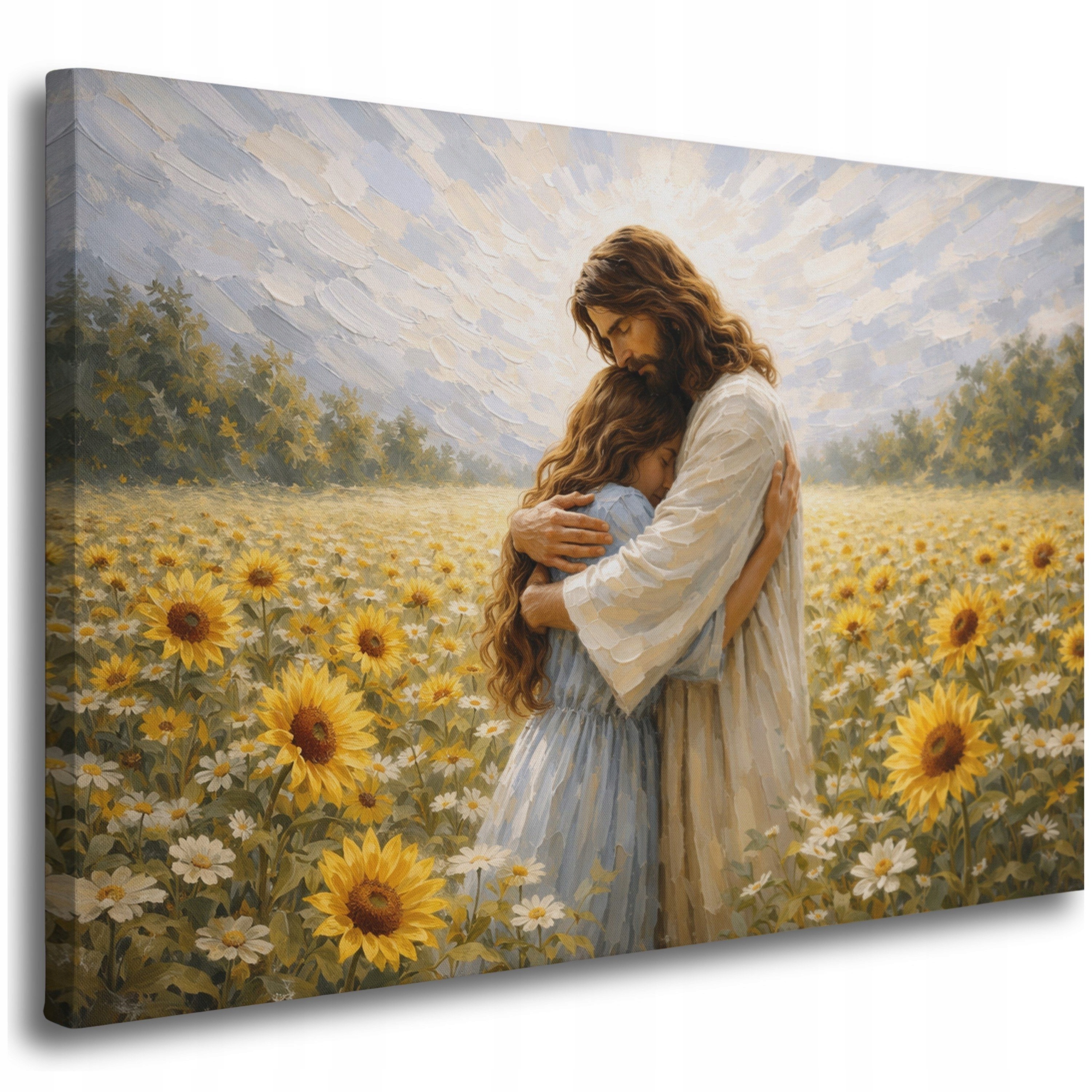 Obraz do Salonu Jezus Obrazy na Płótnie 60x40 na Komunię Chrzest