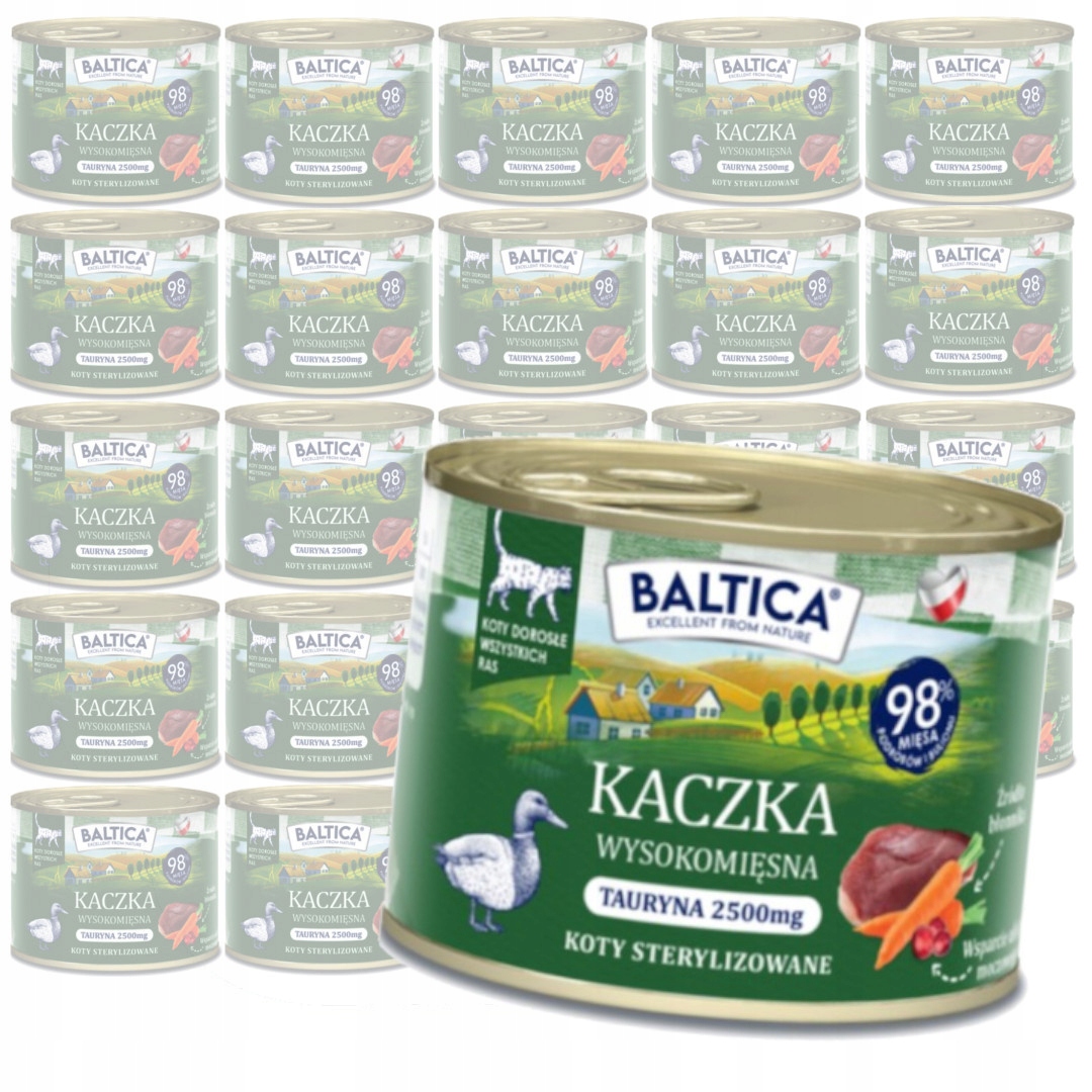 Levně Baltica Chutě regionů Kachna 24x185g Vlhké Krmivo pro sterilizované kočky