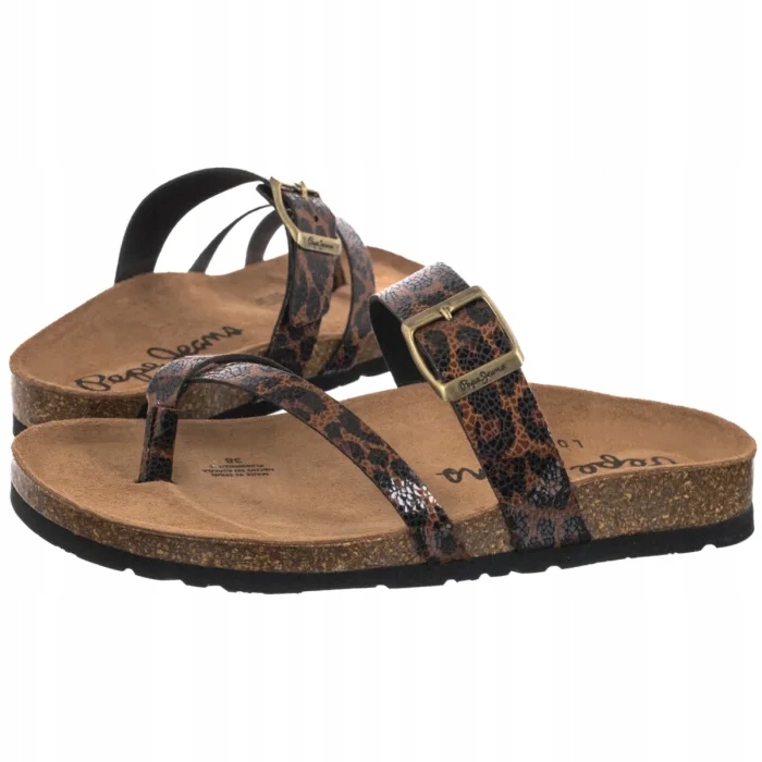 Dámské boty Japonky Pepe Jeans Oban Cooler Brown PLS800002 Hnědé