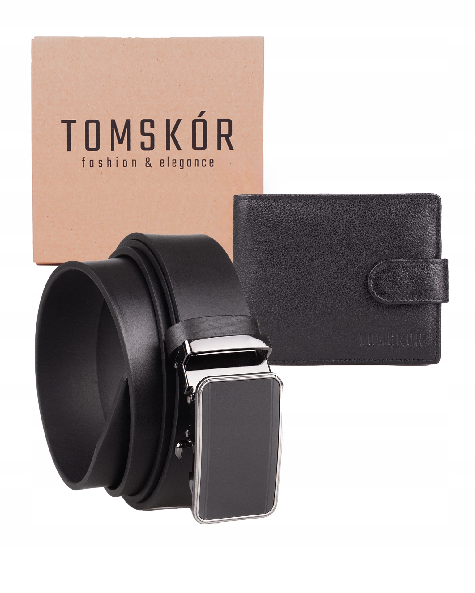 Dárková Sada Pro Muže Kožená Pásek Pánský Peněženka Rfid Tomskór