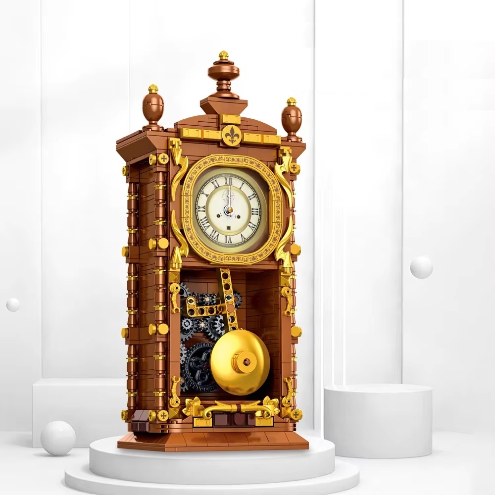 Klocki Zegar Vintage z Ruchomym Wahadłem | Model Retro | 751el | (751PCS) Marka K&M