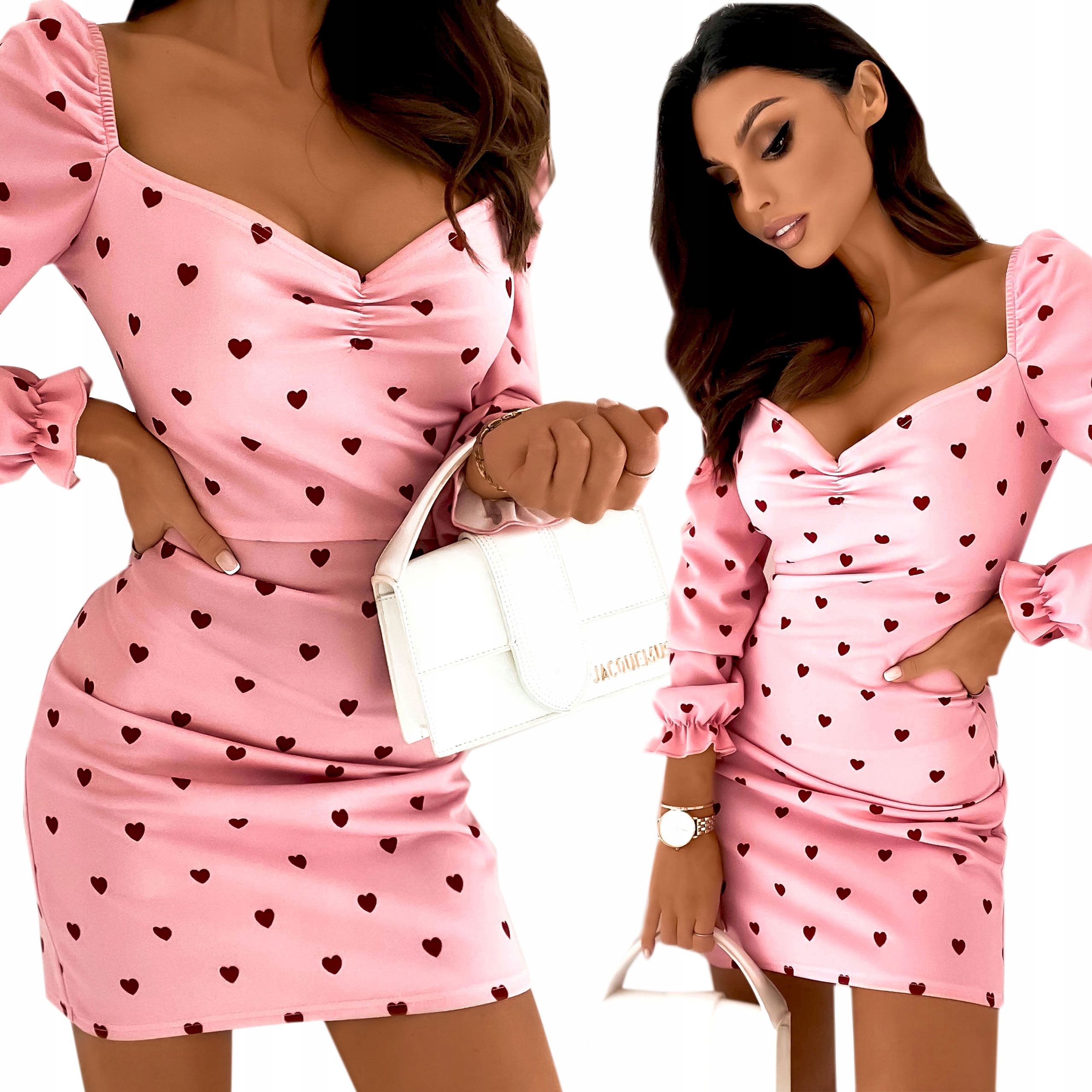 

Sukienka Modna Stylowa Dekolt Print L/XL