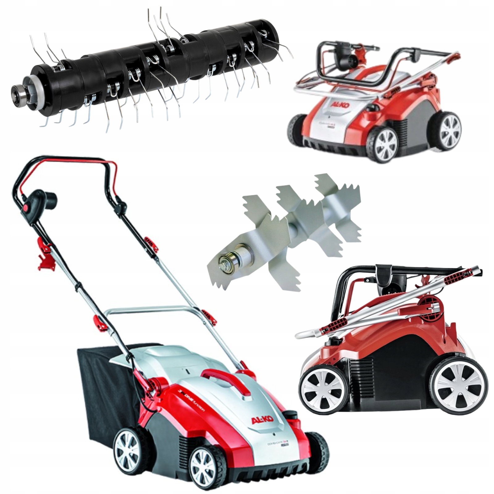 AERATOR WERTYKULATOR Elektryczny AL-KO 1500W 36 cm 2 WAŁKI 3w1 Kosz 55L