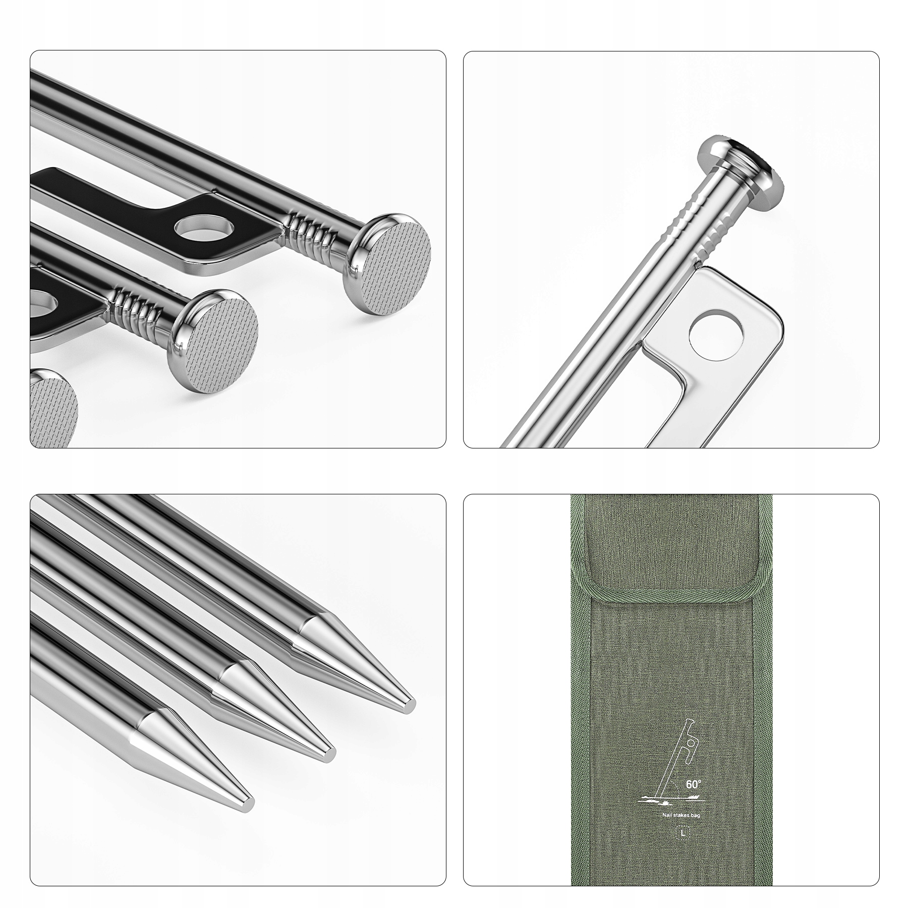 8 SZT Śledzie DO NAMIOTU kotwy szpilki mocujące wbijane do ziemi metal 30CM Model ziemi metal 30CM
