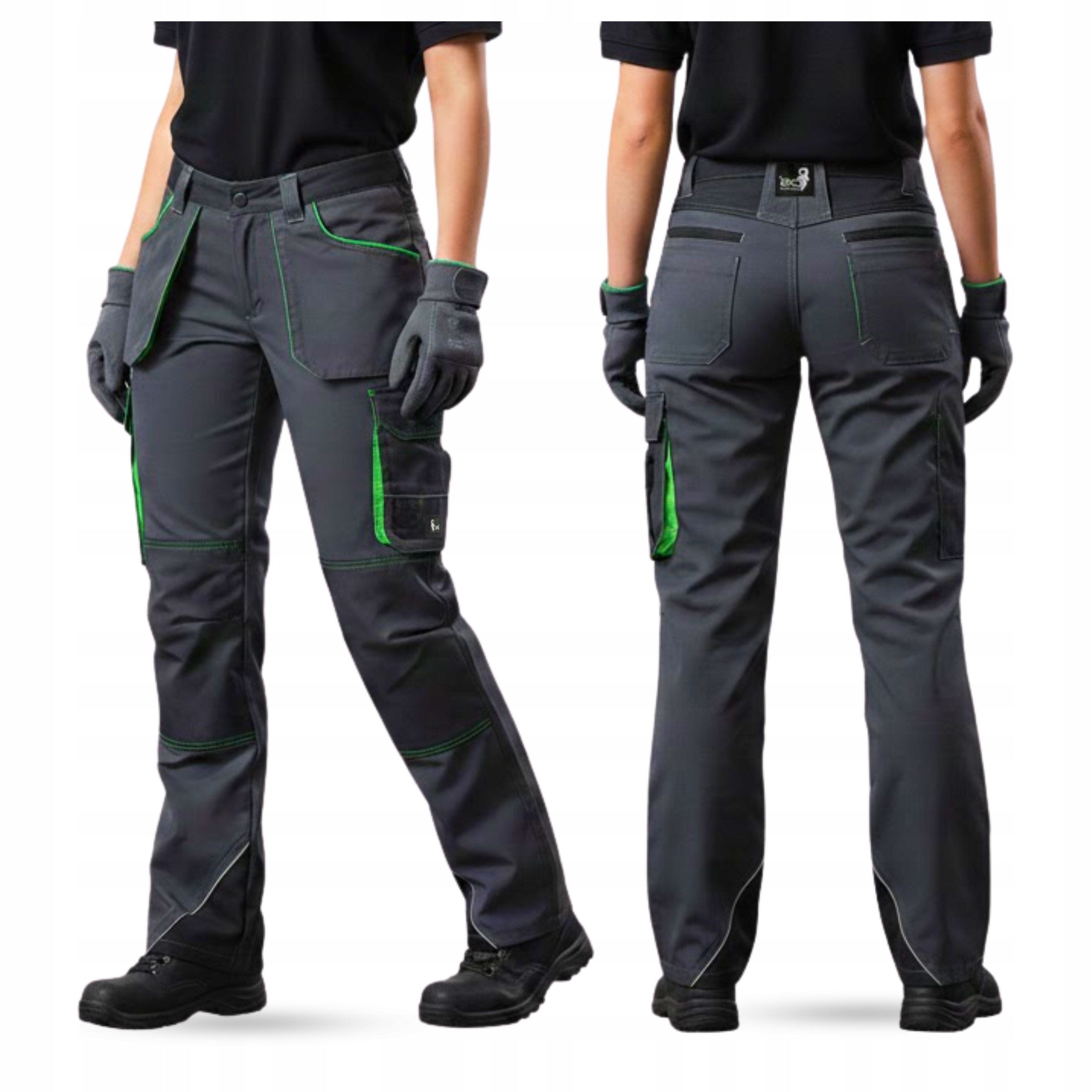 Spodnie Robocze Damskie do Pasa Cxs Elastyczne Odporne na Przetarcia 42