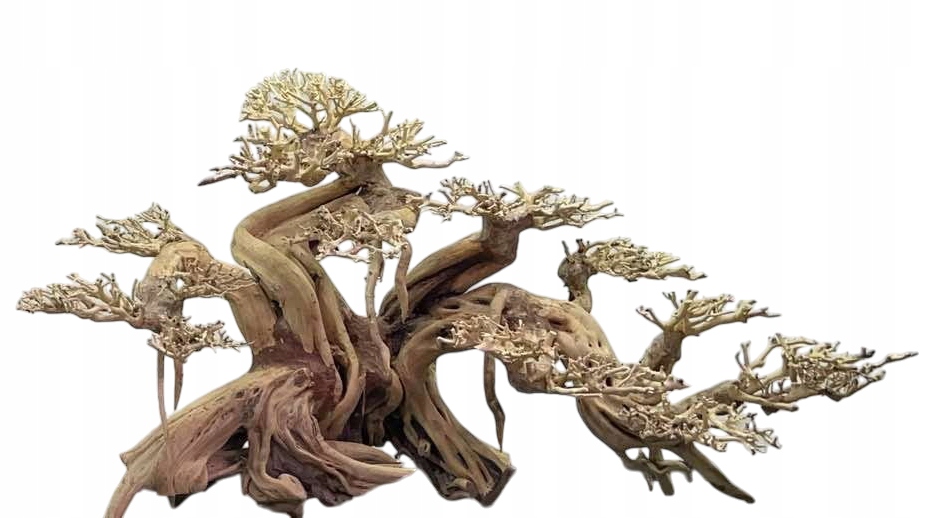 Levně Velký Stromek Bonsai Do Akvária dekorace driftwood Handmade 83x33x45 cm XL