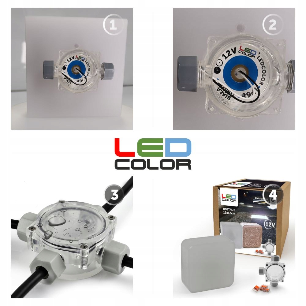 6x Świecąca Kostka Brukowa LED Nostalit 9x12 BZ Waga 6.64 kg