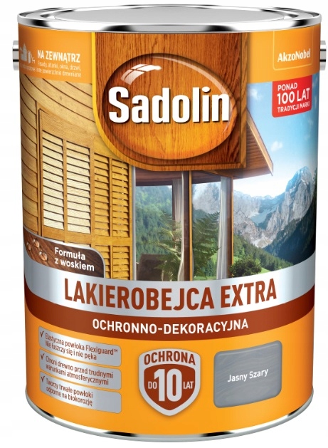 

Sadolin Extra- lakierobejca, jasny szary, 5l