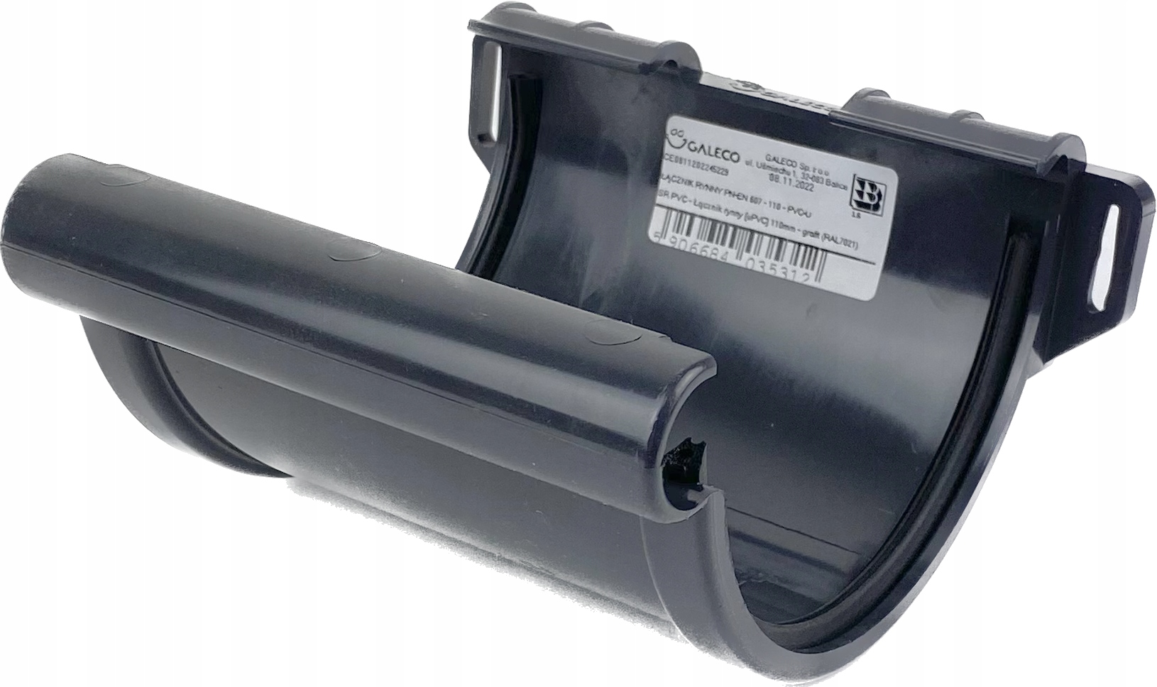 

Łącznik rynny 110mm złączka Galeco Pvc grafit