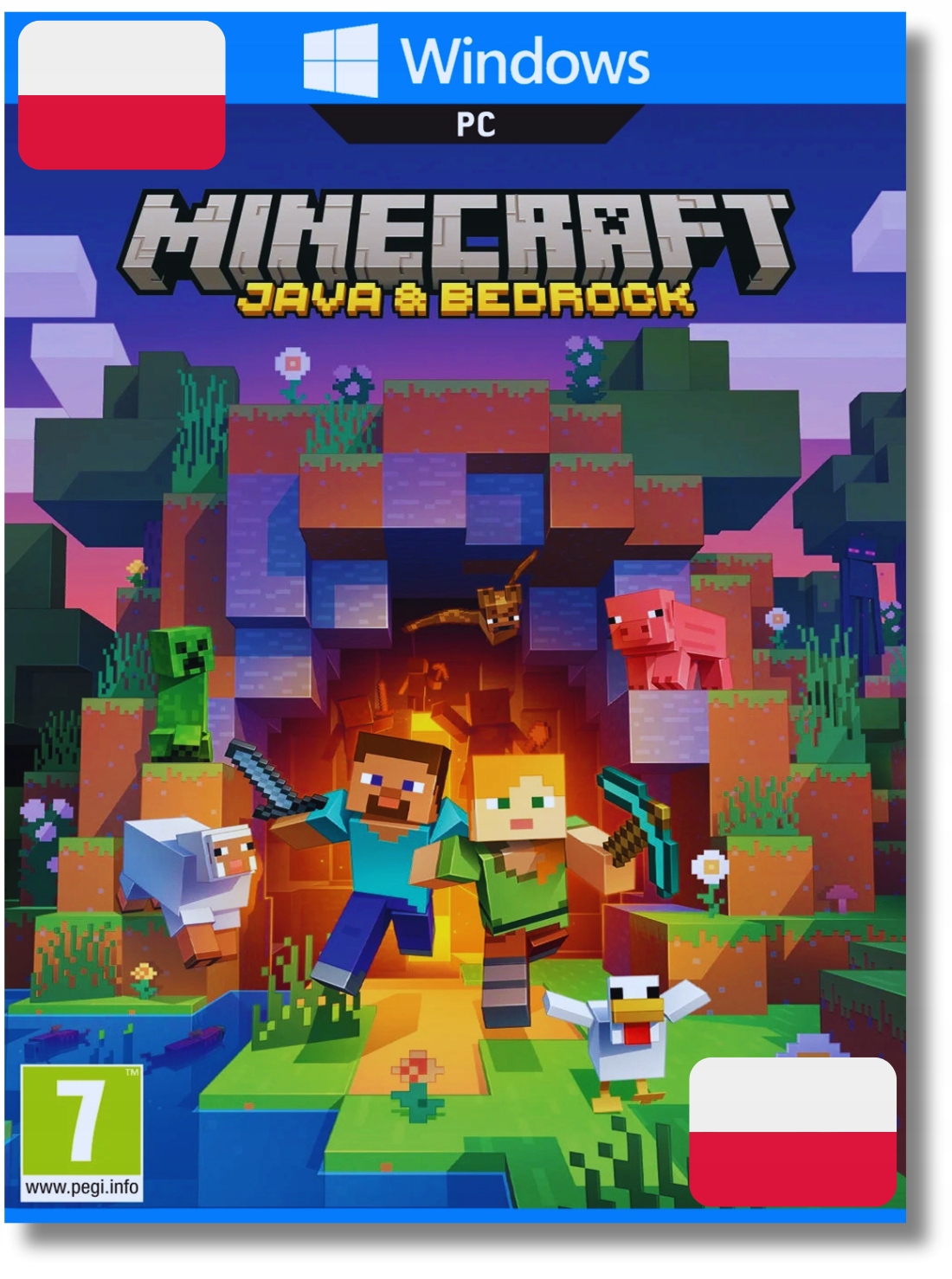 MINECRAFT JAVA & BEDROCK EDITION - GRA PC - POLSKA WERSJA - KLUCZ