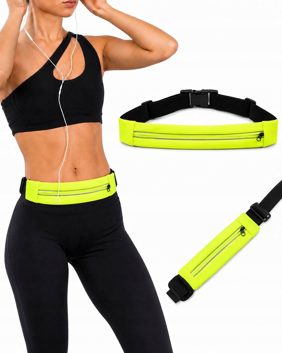 Saszetka Nerka Sportowa Do Biegania Etui Pas Wodoodporna Zielona