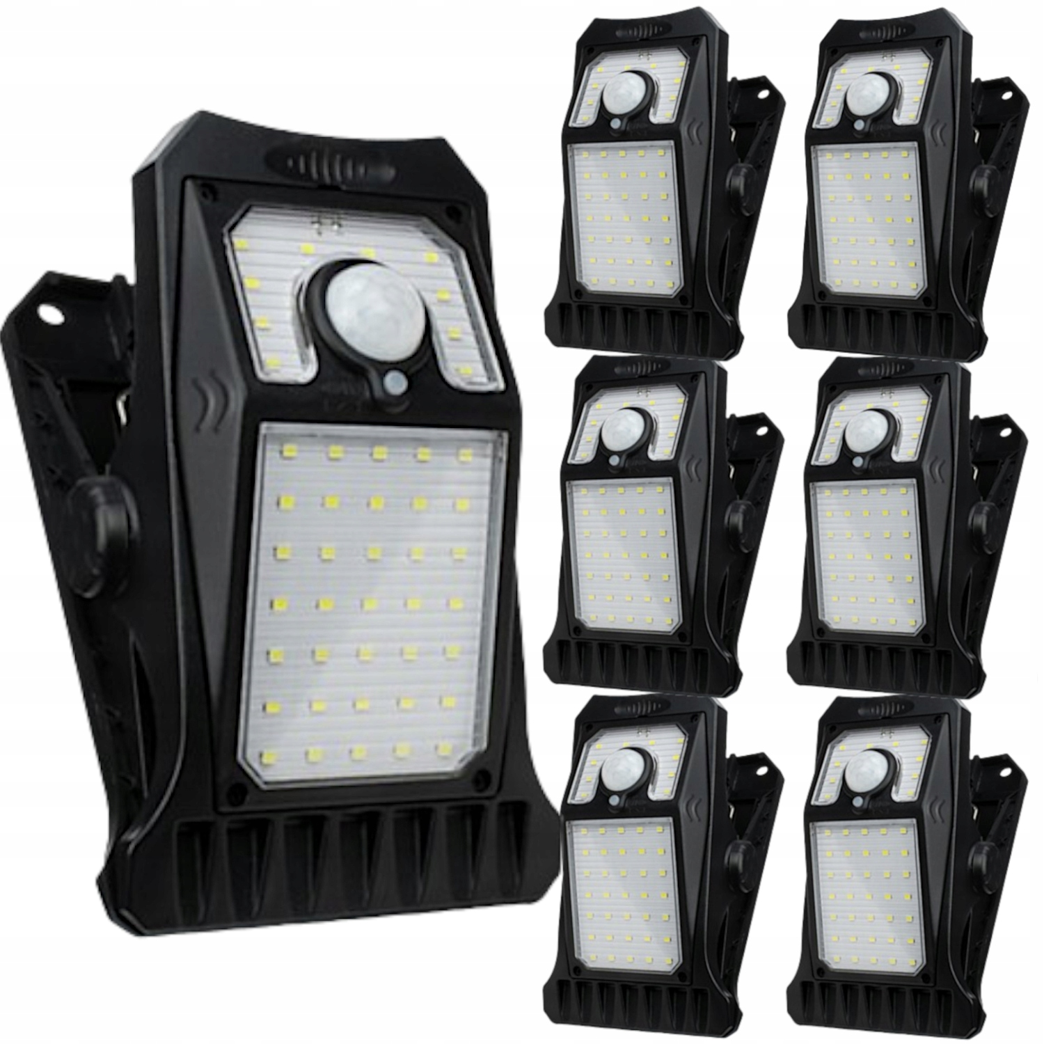 7x Lampka Solarna Led Kinkiet Solarny Wiszący z Klipsem z Czujnikiem Ruchu