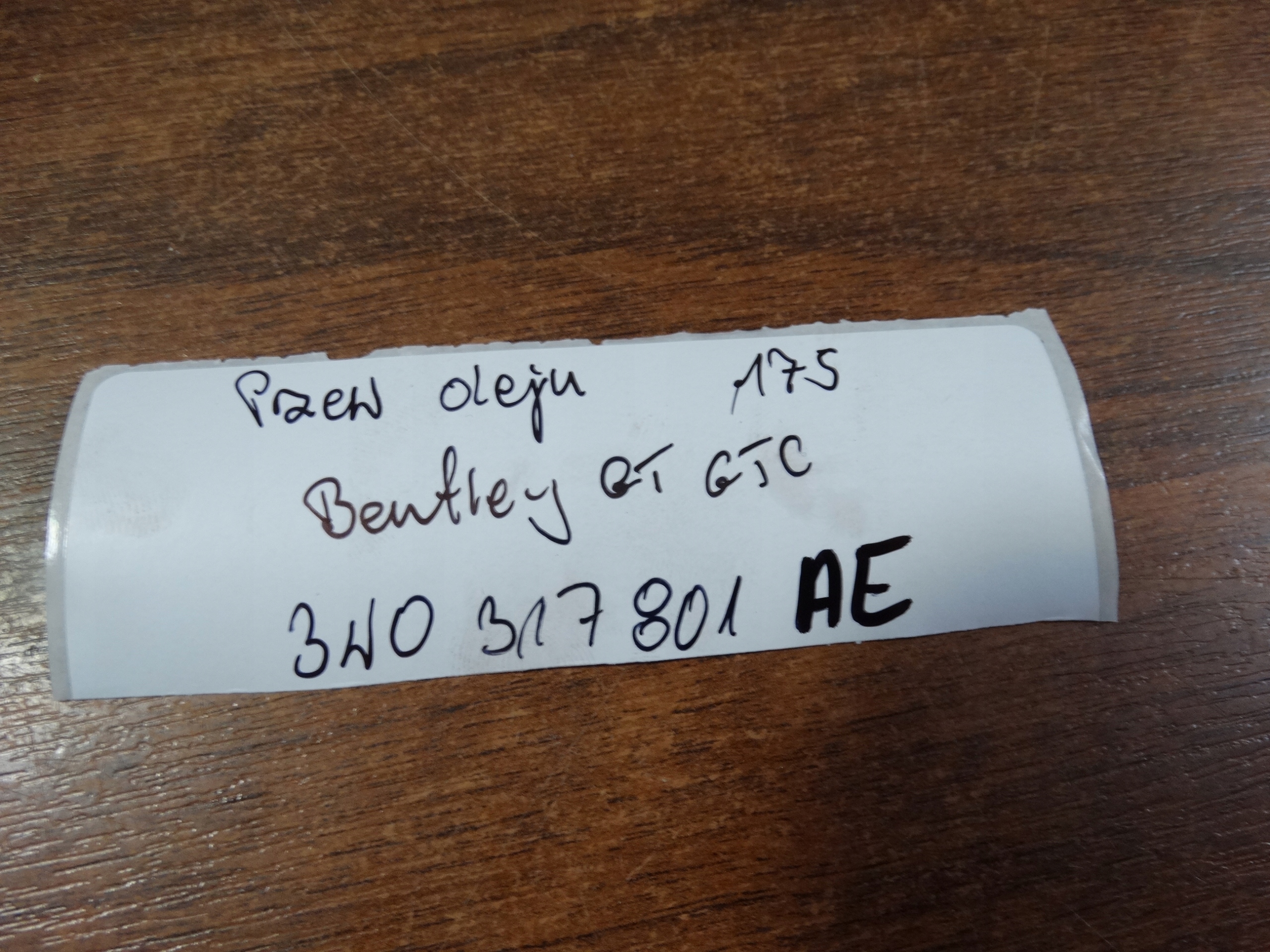 ÖLLEITUNG GETRIEBE GETRIEBE BENTLEY GT GTC 1
