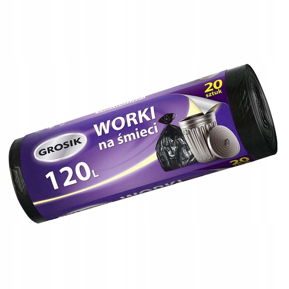 

Wytrzymałe Worki na Śmieci 120L Czarne 20szt