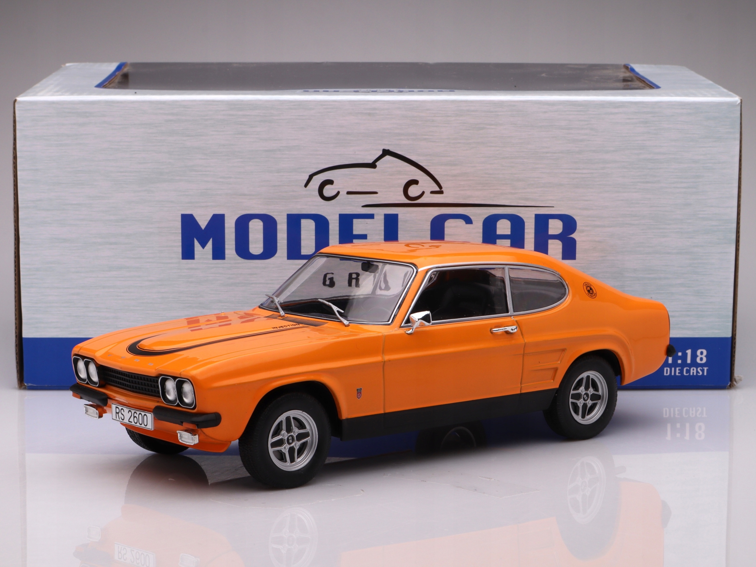 Ford Capri Mk I Rs 2600, orange/black Mcg 1:18