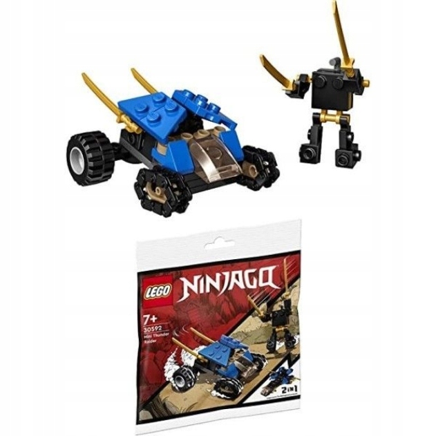 Zestaw Lego Ninjago Mini Thunder Raider 30592 Pojazd Ninja 2w1 69 Elementów