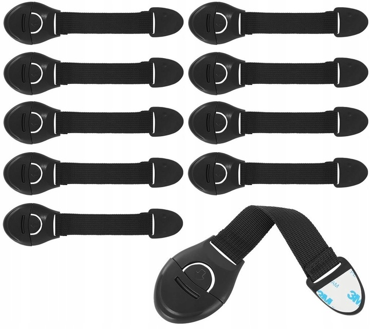 

Zabezpieczenie szafek drzwi szuflad Wc czarny x 10